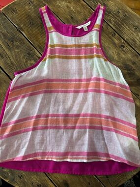 American Eagle Outfitters Pink White Orange Striped Tank Top